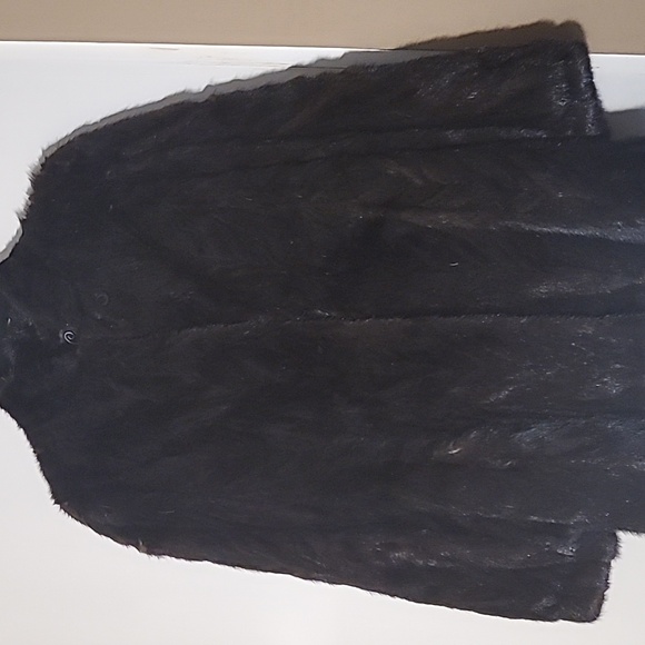 Mahogany Brown Mink Fur Coat - Picture 3 of 10
